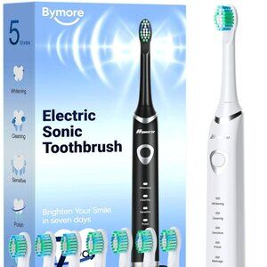 New Electric Toothbrush for Adults,Travel Sonic Toothbrush with 8 Replacement He